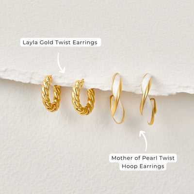 Layla Gold Twist auskari